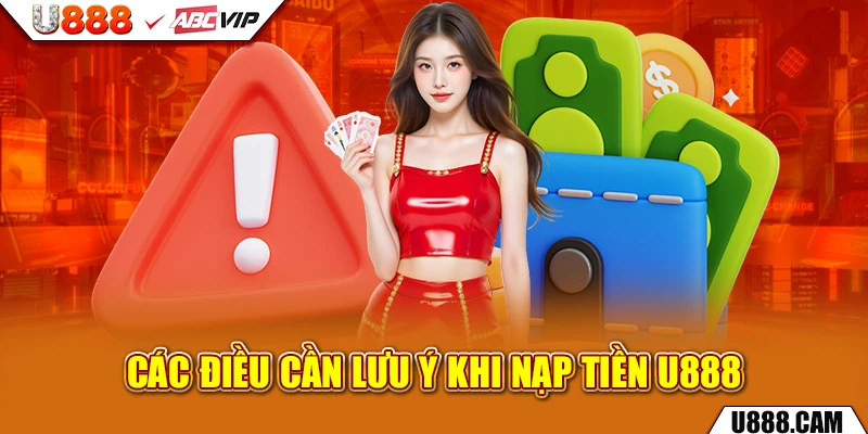 Các điều cần lưu ý khi nạp tiền u888