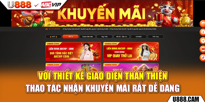 Với thiết kế giao diện thân thiện, thao tác nhận khuyến mãi rất dễ dàng