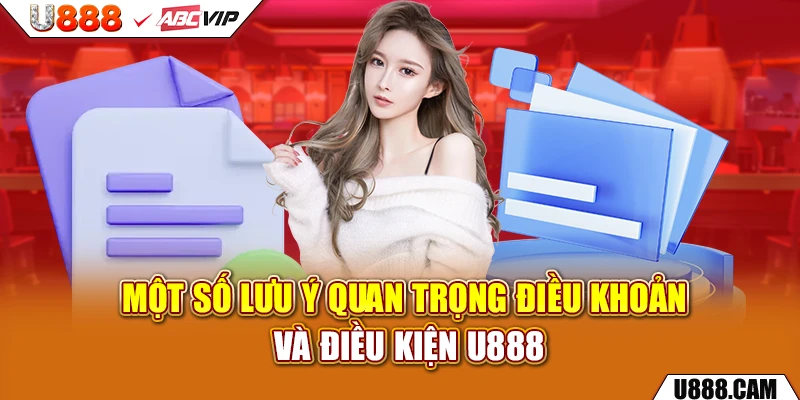 Một số lưu ý quan trọng điều khoản và điều kiện u888