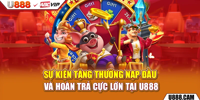 Sự kiện tặng thưởng nạp đầu và hoàn trả cực lớn tại U888